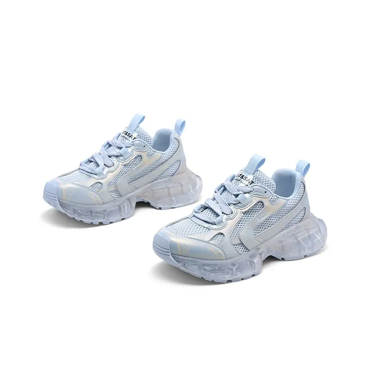 ST&SAT Chunky Sneakers Women's Low Top White/Pink/Blue-14