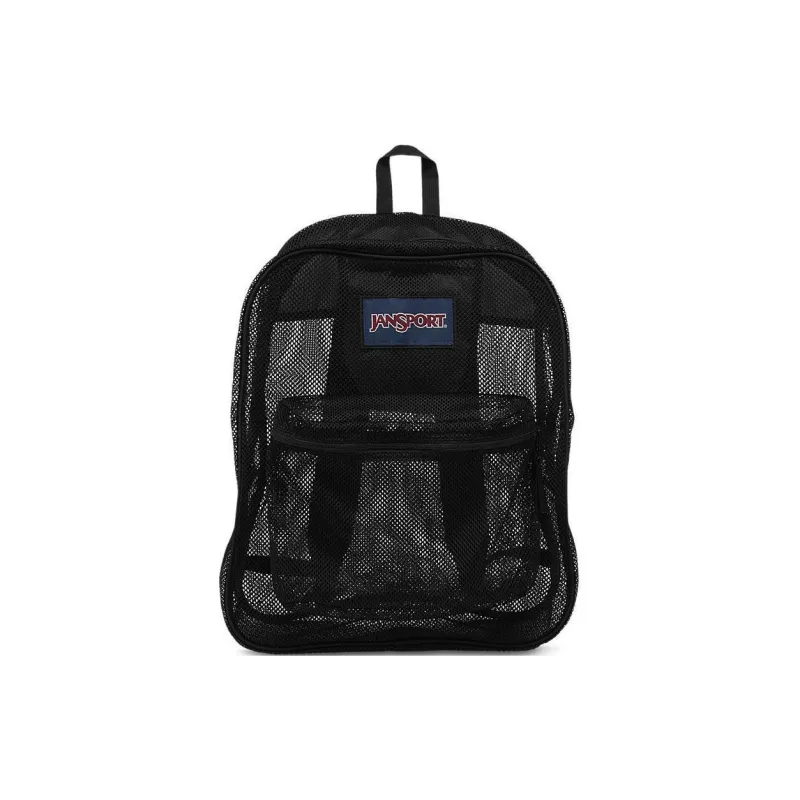 JanSport Polyester Mesh Backpack Regular Unisex Black-0