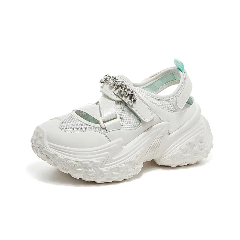 JOSINY Anti Slip Wear Resistant Low Top Chunky Sneakers Women's-11