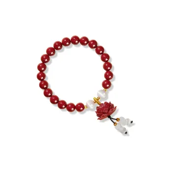 CANHUI Fabric Mindful Lotus Beaded Bracelet Unisex