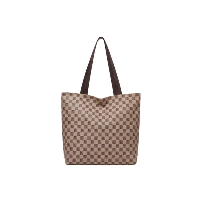 Chearly Kitity Synthetic Leather Tote Mom Bag Handbag, Shoulder Bag Women's Khaki-1