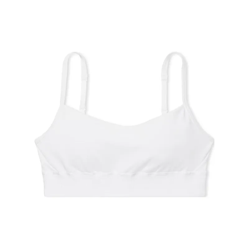 Victoria's Secret PINK ULTIMATE SCOOP SPORTS BRA/Optic White Bra Women's Optical White-0