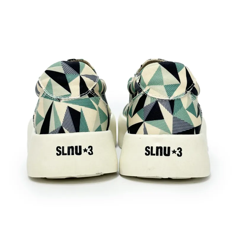 SLNU 3 Anti Slip Wear Resistant Low Top Canvas Shoes Men's Black Green-3