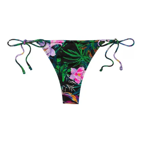 Victoria's Secret Swimming Shorts Women's Black Tropical/Black Tropical