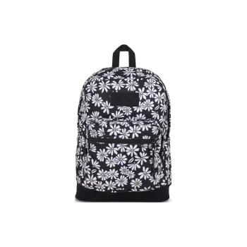 JanSport Suede Backpack Unisex Black & White