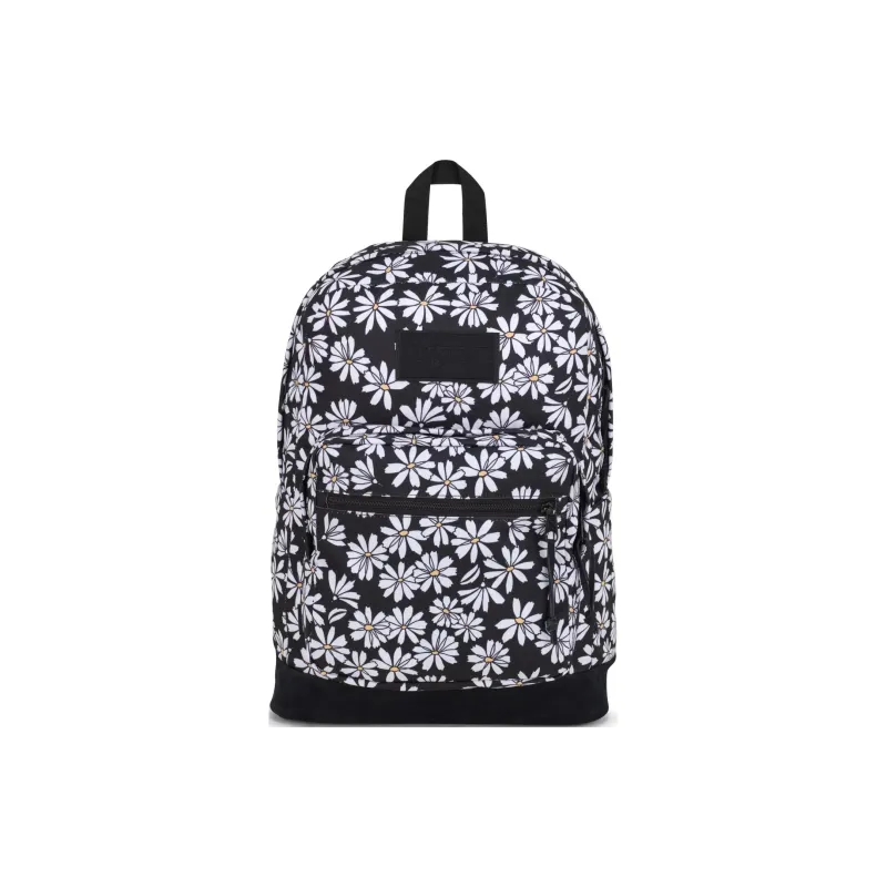 JanSport Suede Backpack Unisex Black & White-0
