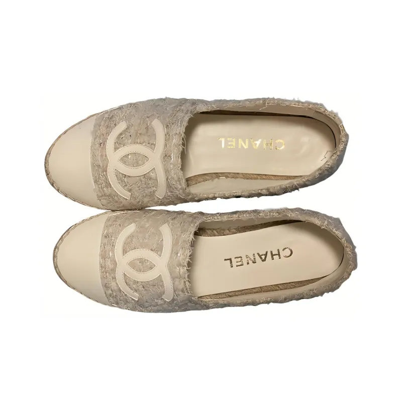 CHANEL Espadrilles Women's White-2