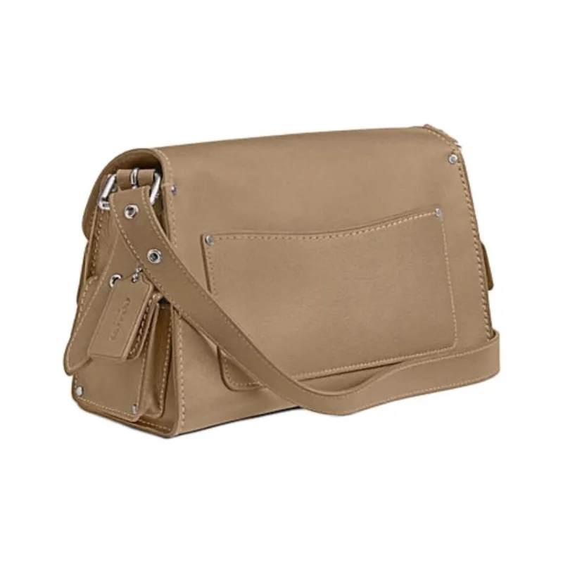COACH CargoSoft Tabby Grain Leather Biker Bag Shoulder Bag, Handbag Medium Size Women's Khaki-1