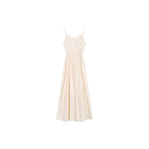 Garbege Slip Dresses Women's Apricot