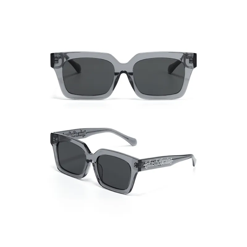 PLASTIC BRAIN Plate Frame Square Sunglasses Unisex-6