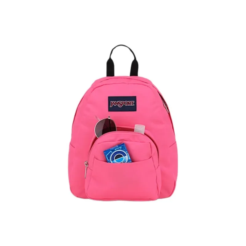 JanSport Recycled Polyester Backpack Mini Unisex Bright Pink-1
