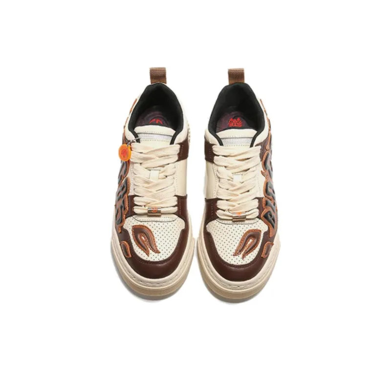 BLOCCO5 Low Top Skateboard Shoes Unisex Brown-3