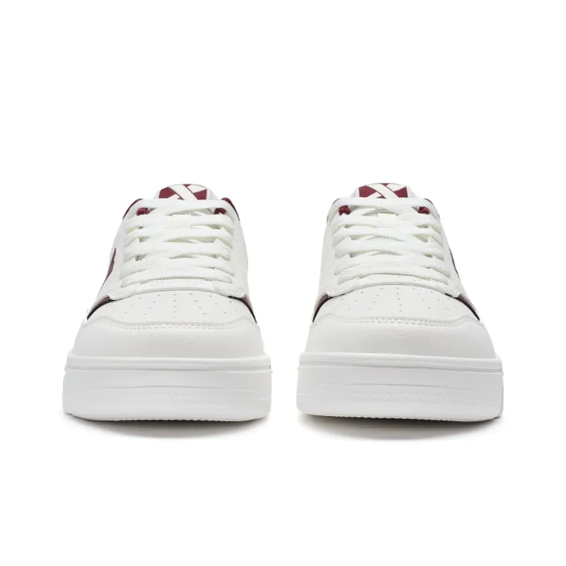 XTEP Air Force 1 Coverage Wear Resistant Lightweight Low Top Skateboard Shoes Men's Sail White/Team Red-5