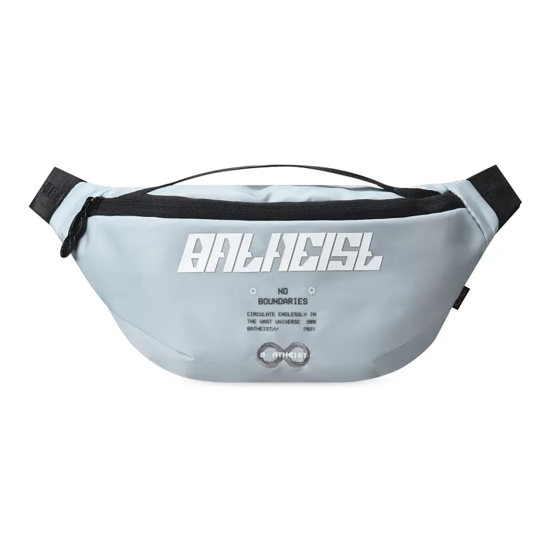 8atheist Polyester Sling Bag, Shoulder Bag, Fanny Pack Unisex Gray Green-0