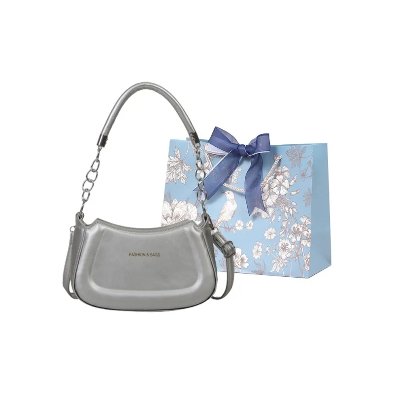 REDOO PU Shoulder Bag Regular Women's Silver/Avocado/Pink/Gold/Green-0