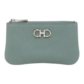 FERRAGAMO Leather Wallet Women's Green