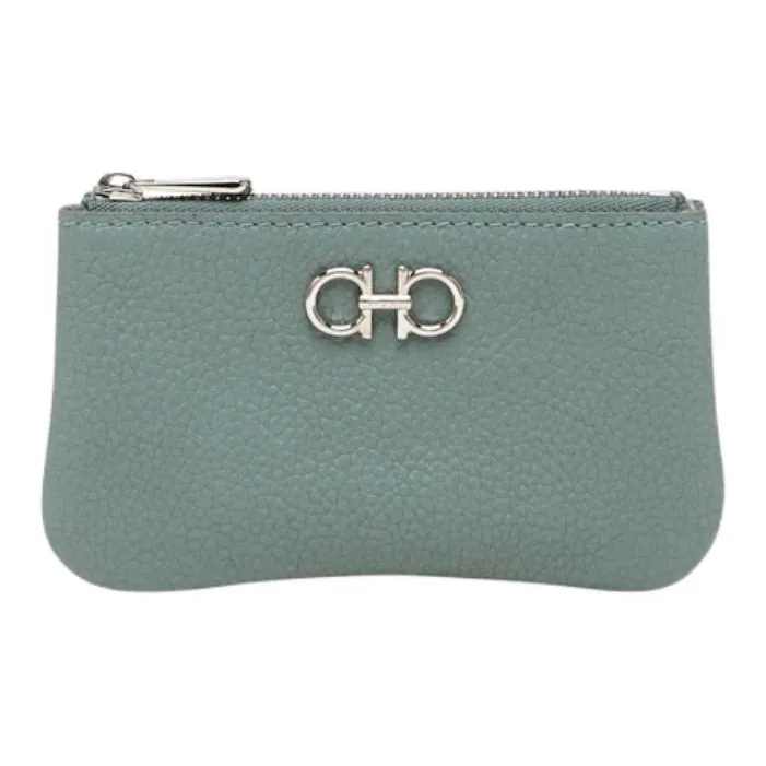 FERRAGAMO Leather Wallet Women's Green-0