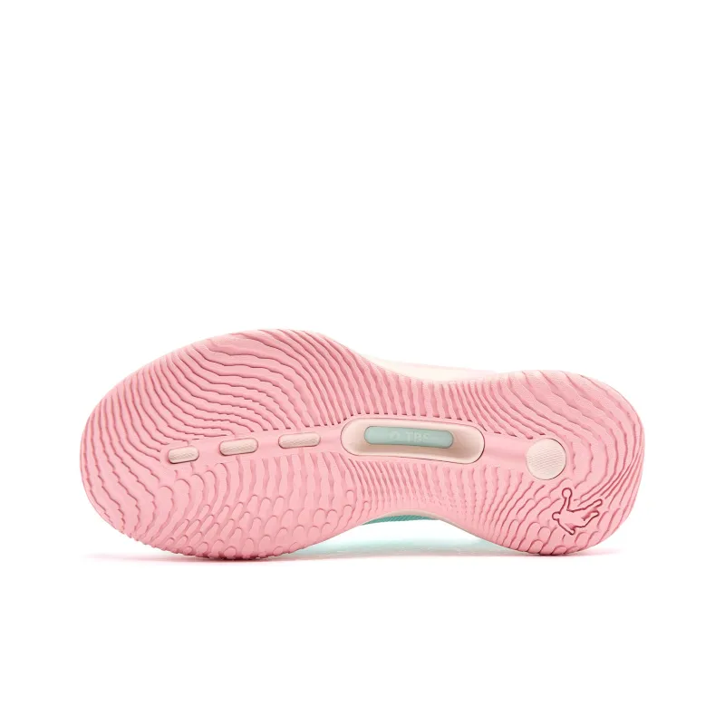 QIAODAN Cushioning Anti-Slip And Wear-Resistant Low-Top Basketball Shoes Men's Rippled Color Peach Pink-4