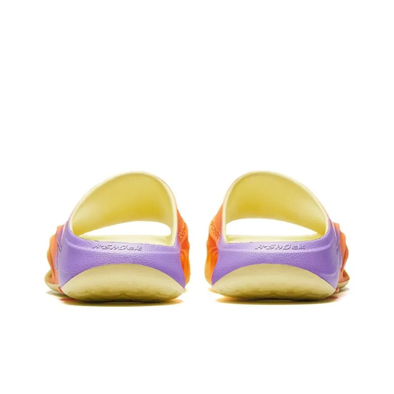 Anta Slip-Resistant Slide Slippers Men's Yellow Orange Purple-3
