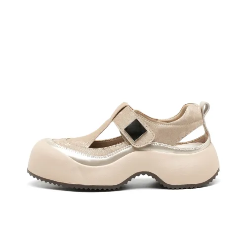 OULISASI Beach Sandals Women's Gold/Silver/Yellow