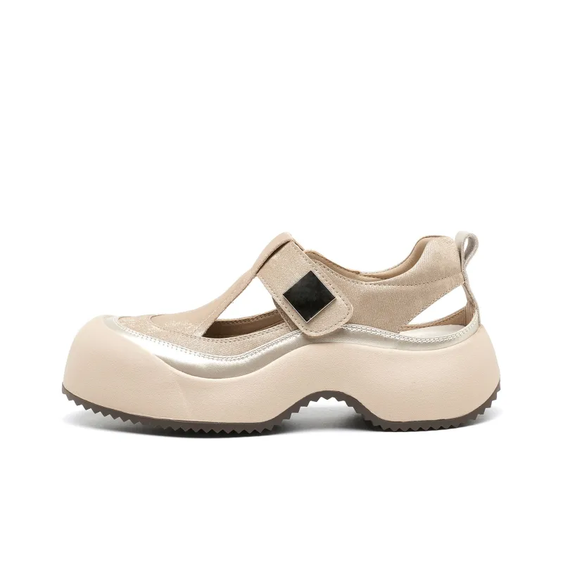 OULISASI Beach Sandals Women's Gold/Silver/Yellow-0