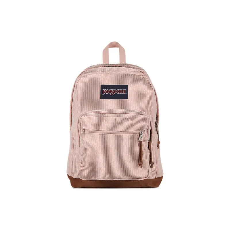 JanSport Cordura® Fabric With Suede Backpack Women's Mist Rose Pink-0