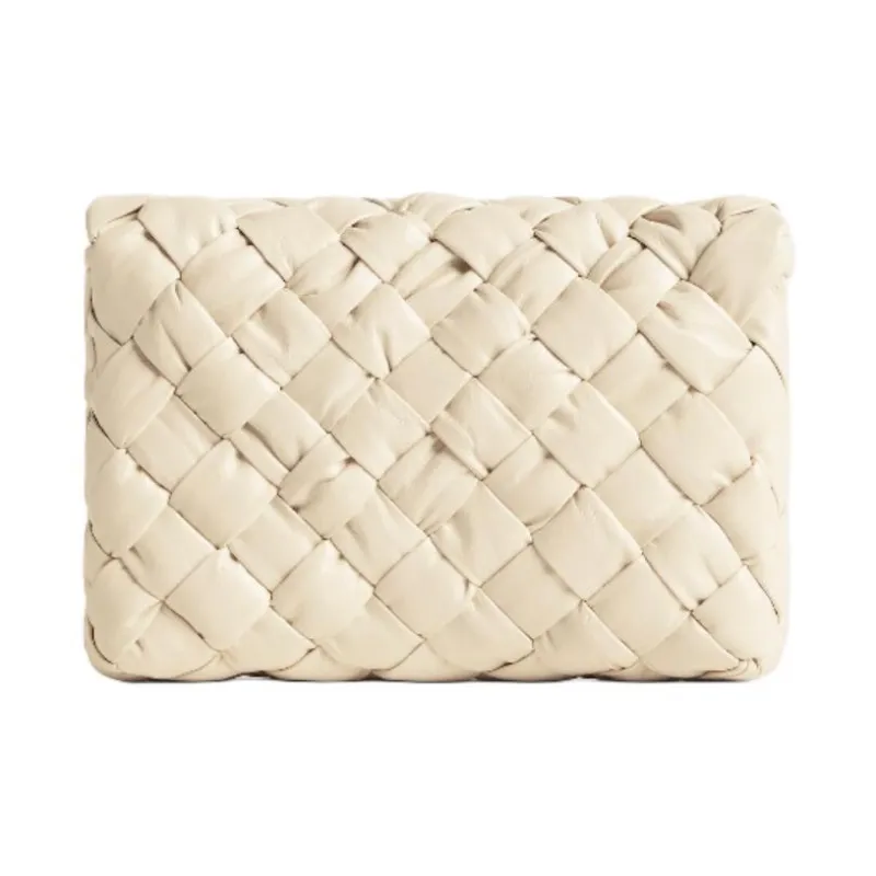 Bottega Veneta Calfskin Crossbody Bag Trumpets Men's Sea Salt White-2