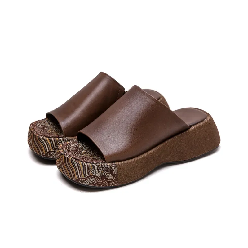 Jay Slide Slippers Women's Coffee/Khaki/Black-2