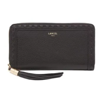 LANCEL Logo stamp Leather Wallet