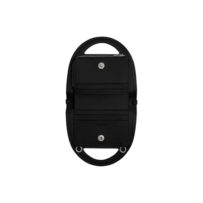 COACH Glove Tanned Leather Card Holder Mini Women's Black-4