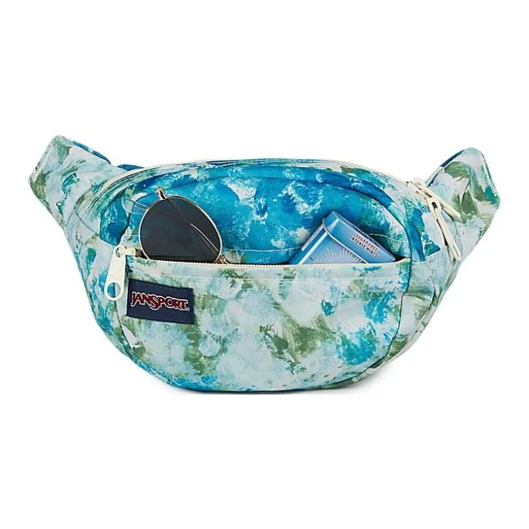 JanSport Recycled Polyester Fanny Pack Unisex Green & Blue-3