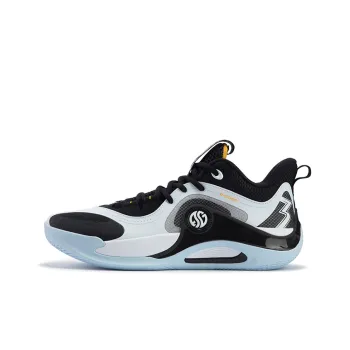 361° Zen Team Yin Yang Cushioning Anti Slip And Wear Resistant Low Top Basketball Shoes Men's White Black