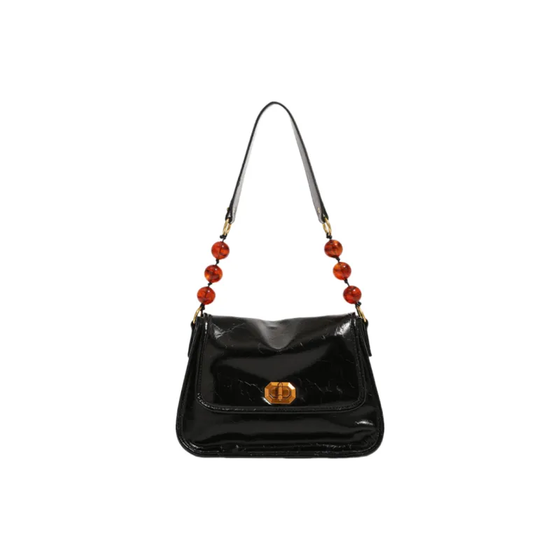 DALO PU Handbag, Shoulder Bag, Crossbody Bag Women's Classic Black/Ivory-0