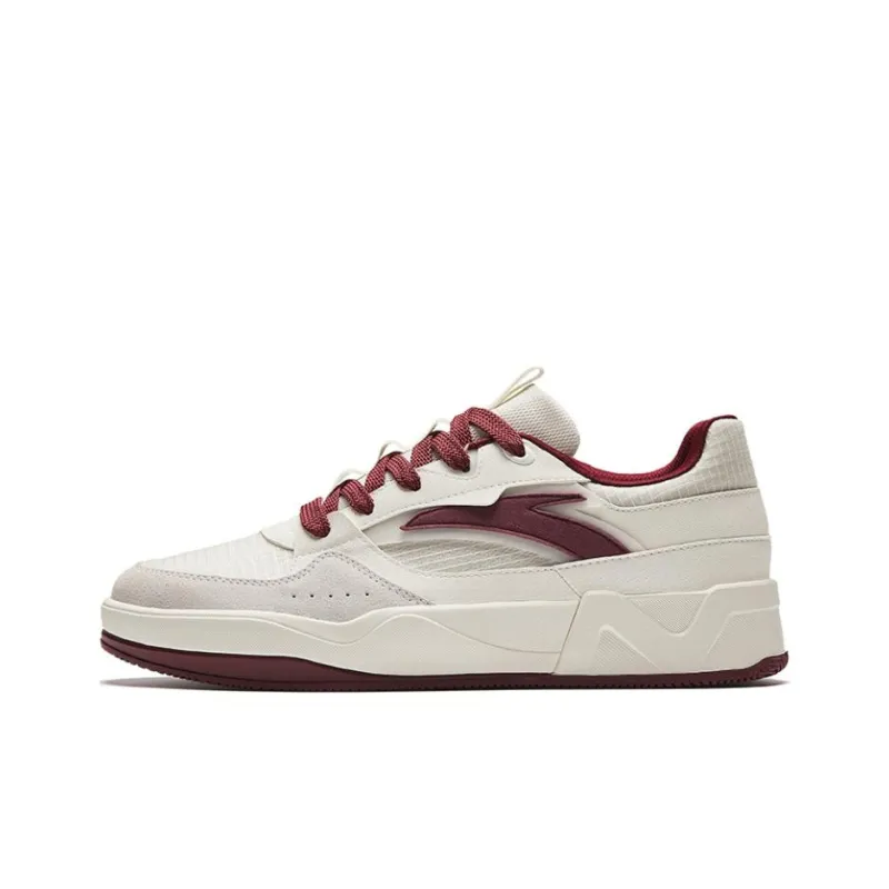 Anta C37 Height Increasing Lightweight Low-Top Skateboard Shoes Men's White Red-0
