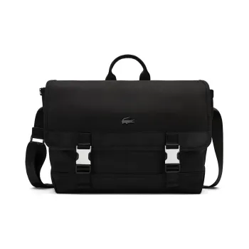 LACOSTE Fabric Shoulder Bag Crossbody Bag Handbag Regular Men's Black