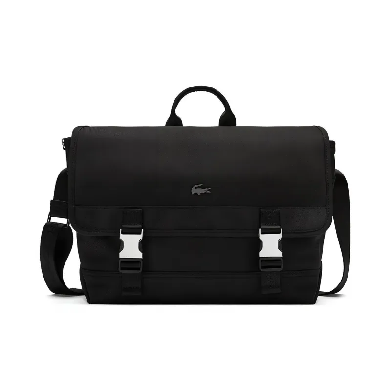 LACOSTE Fabric Shoulder Bag Crossbody Bag Handbag Regular Men's Black-0