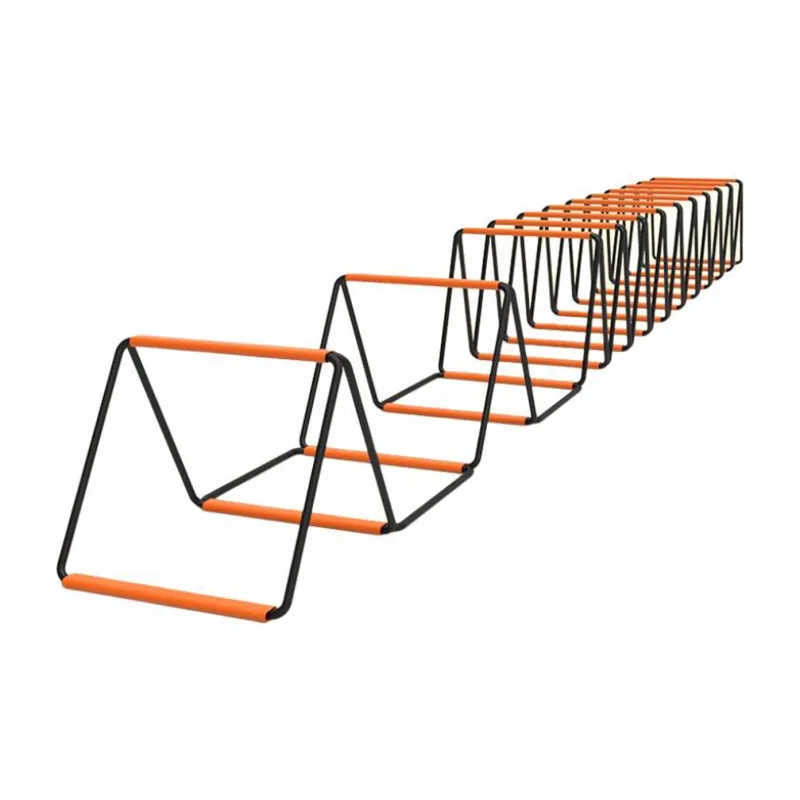MIKING Soft Rope Ladder Black Orange Carbon Steel Woven-10