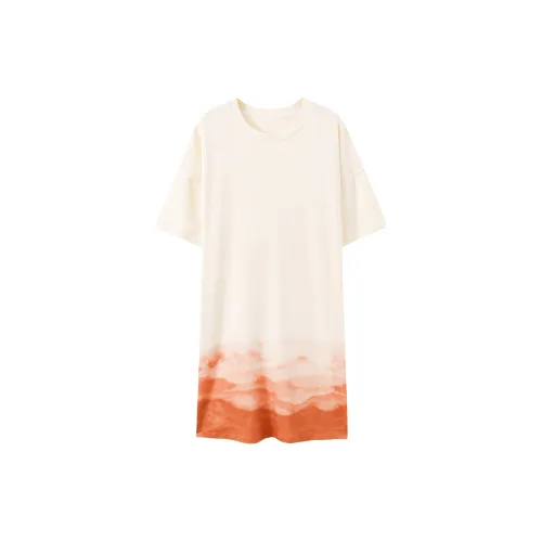 Close fitting Areas boatgown Women's Apricot