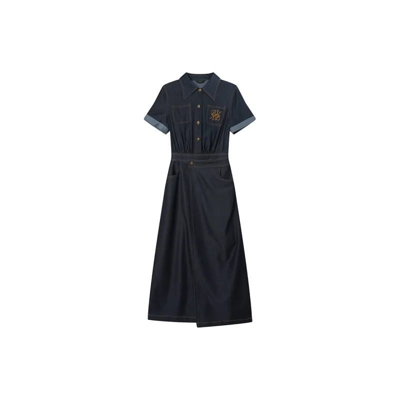 LOUISY AO Short Sleeved Dress Women's Blue-0