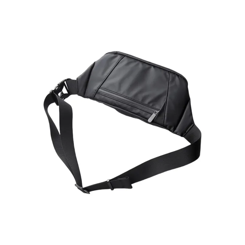PULUWIRR Pvc Versatile Minimalist Style Convenient Medium Firmness Multi Layer Storage Men's Business Bag Unisex Black-3