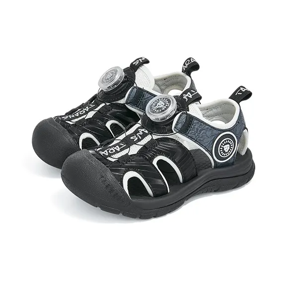 TARANIS Beach Sandals Men Black/White/Gray-2