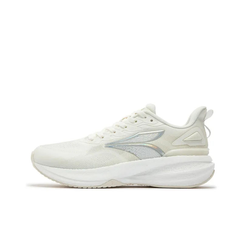 361° Cushioning Anti Slip And Wear Resistant Low Top Running Shoes Women's Feather White-0