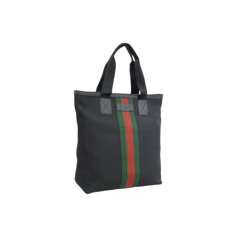 GUCCI Canvas Canvas Bag One Shoulder Handbag Women's Black-1