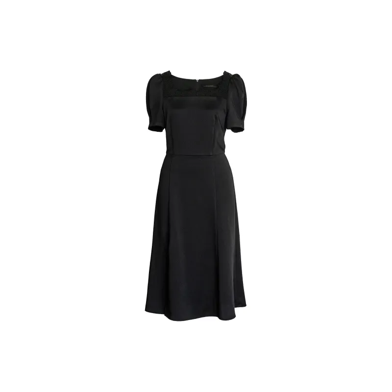 ROEYSHOUSE Short Sleeved Dresses Women's Black-0