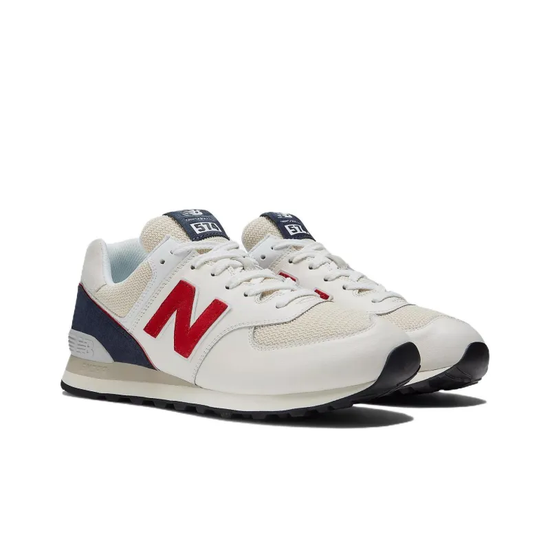 New Balance 574 White Red Navy-2