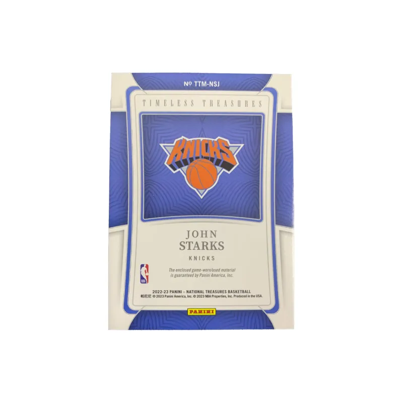 PANINI John Starks 2022 23 National Treasures Knicks GU Small Window 01/99 First Edition Sports Cards 1 Pc-1