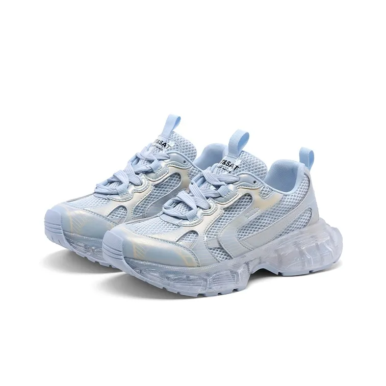 ST&SAT Chunky Sneakers Women's Low Top White/Pink/Blue-12