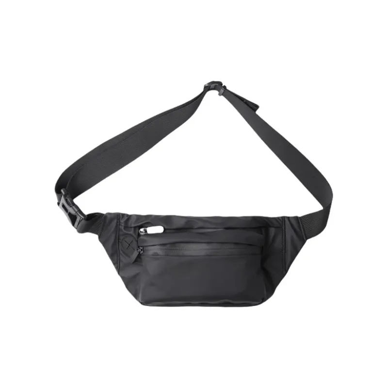 PULUWIRR Pvc Versatile Minimalist Style Convenient Medium Firmness Multi Layer Storage Men's Business Bag Unisex Black-1