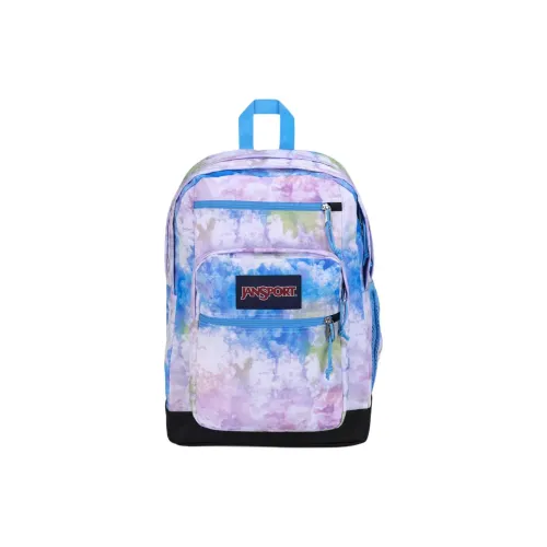 JanSport Recycled Polyester Backpack Unisex Pink 
Blue