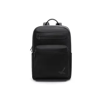 ELLE HOMME Fabric Synthetic Leather Backpack Large Size Men's Black